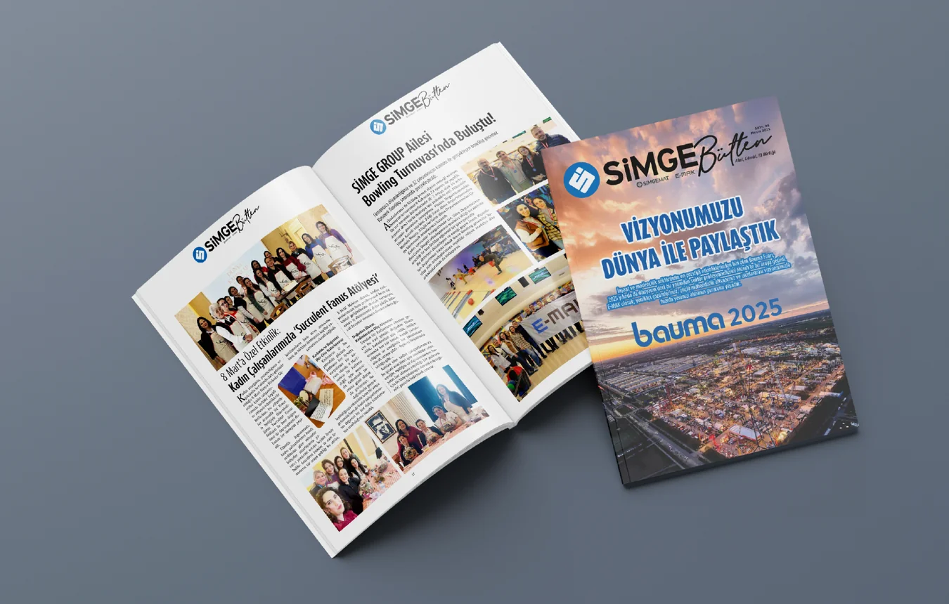Simge Group kurumsal bülten tasarımından görsel örnek